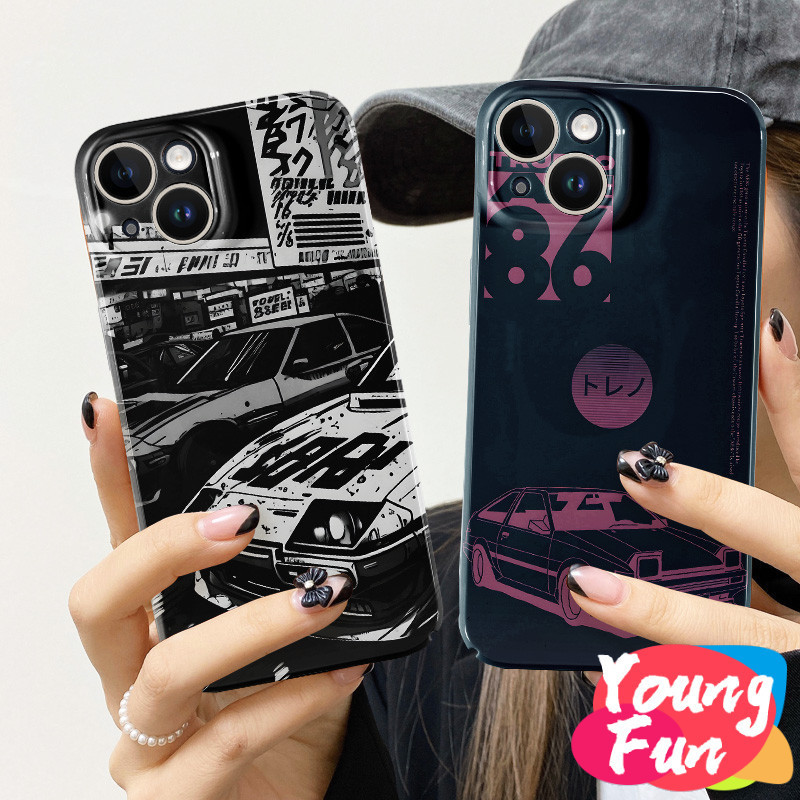 กรณีoppo JDM AE86 รถGlossy A17 A57 A77 4G A96 A16 A16S A74 A55 A54 4G 5G A33 2020 A52 A72 A92 A15S A31 A12 A5S A5S A3S A5S A3S A5S A5S A3 Glossy Soft TPUป้องกัน