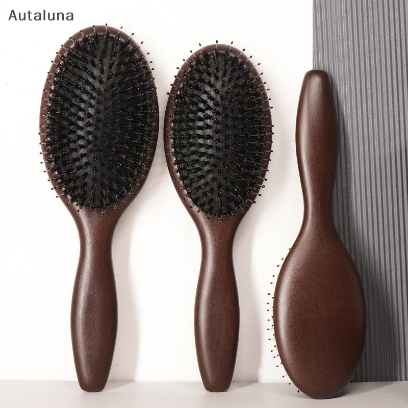 Autaluna แปรงผมหวีนวดหนังศีรษะแปรงผม Bristle & Nylon ผู้หญิงเปียก Curly Detanglle แปรงผมสําหรับ Salon Hairdressing จัดแต่งทรงผมเครื่องมือใหม่