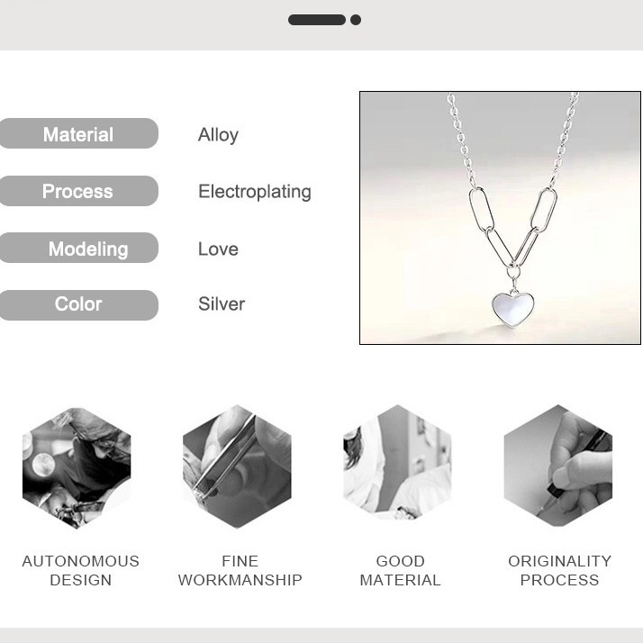 สแตนเลส ไม่ลอกไม่ดำ สร้อยคอ (สแตนเลส) จี้หัวใจ แฟชั่นสไตล์เกาหลี โซ่ สําหรับผู้หญิง ST10 - รูปที่ 6