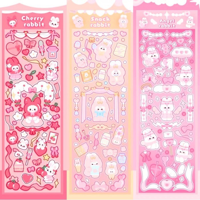 Galici Hologram Deco Journal Sticker RABBIT EDITION Glitter Decorative RABBIT Sticker
