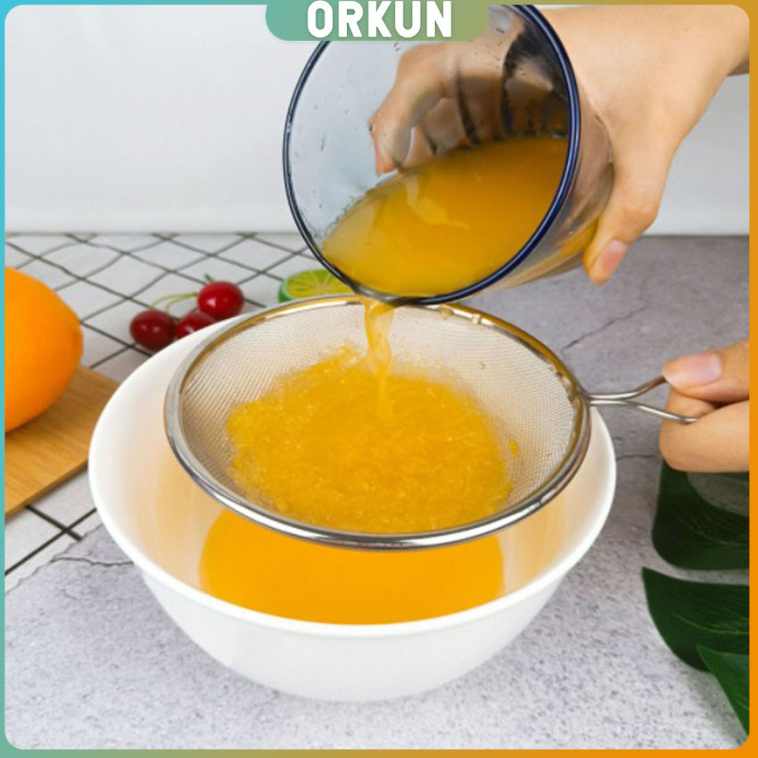 Orkun ตะแกรงกรองน้ำผลไม้ อาหาร ที่กรองในครัว Electroplating filter