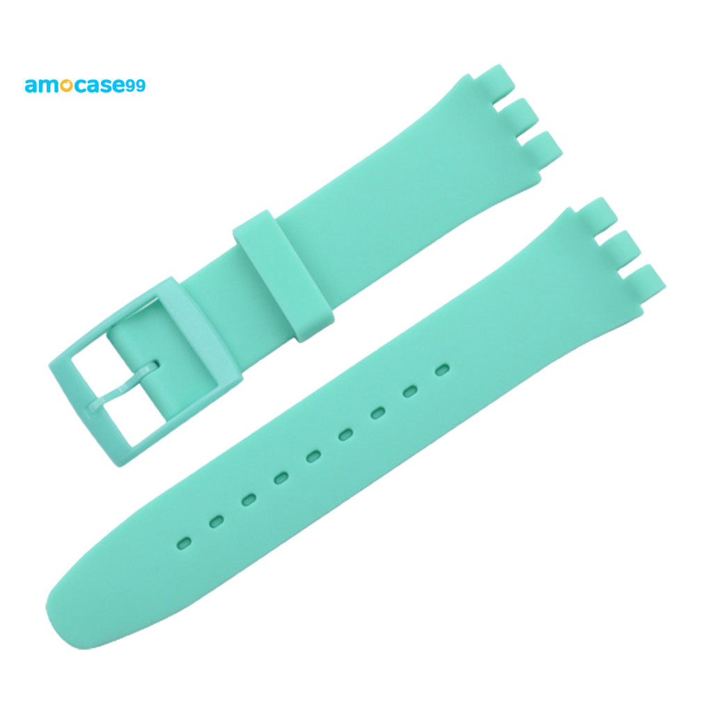 SWATCH Amocase99 20 มม.นาฬิกาเข็มขัดเหงื่อBreathableซิลิโคนนุ่มสมาร์ทนาฬิกาข้อมือสําหรับSwatch