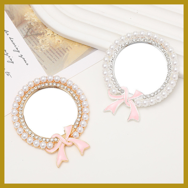 แฟชั่นรอบกระจกทําเองอุปกรณ์เครื่องประดับเคสโทรศัพท์ ทั้งหมด-จับคู่ ริบบิ้นสาวแต่งหน้ากระจกความงามแฮนด์เมดวัสดุครีมกาวอุปกรณ์เครื่องประดับวัสดุอุปกรณ์ทําเองโ