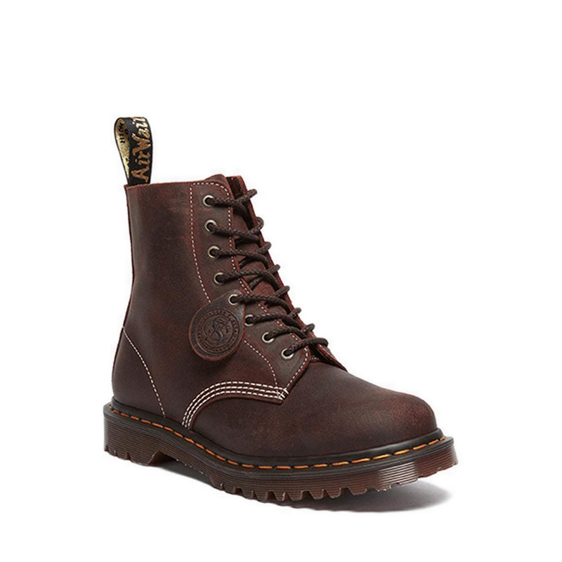Dr. Martens รองเท้าบูทหนัง Wax Commander รุ่น 1460 Made in England - สีน้ำตาล