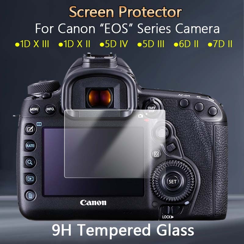สําหรับ Canon EOS 5D 6D 7D EOS-1D X Mark IV III II 5DS R กล้อง HD Clear Slim 2.5D Anti-Scratch 9H Tough กระจกนิรภัยป้องกันหน้าจอฟิล์ม - ไม่ใช่เปลี่ยน Part