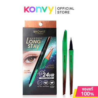 Browit Aurora Long Stay Eyeliner 0.5g บราวอิท อายไลเนอร์หัวพู่กัน.