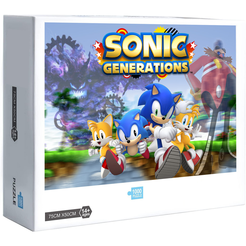 ใหม่โซนิคเม่น 300 500 1000 ชิ้นจิ๊กซอว์ปริศนาตกแต่งบ้านของขวัญเกม X