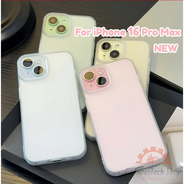 for เคสไอโฟน iPhone16  11 13 15 17 Pro Max iPhone14 12 Promax XS XR 7 8 Plus เคส TPU อ่อน โปร่งใส ฝ้า สีดำและสีขาว