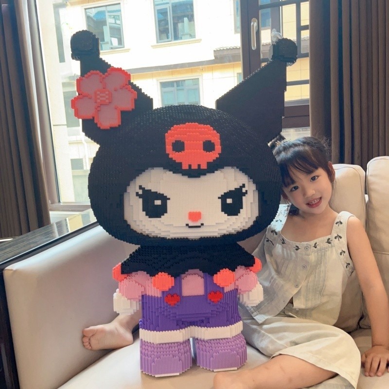 เลโก้บล็อกตัวต่อ Kuromi ใช้งานร่วมกับ Lego Building Blocks Melody 3D ปริศนาเครื่องประดับสามมิติผู้ใหญ่