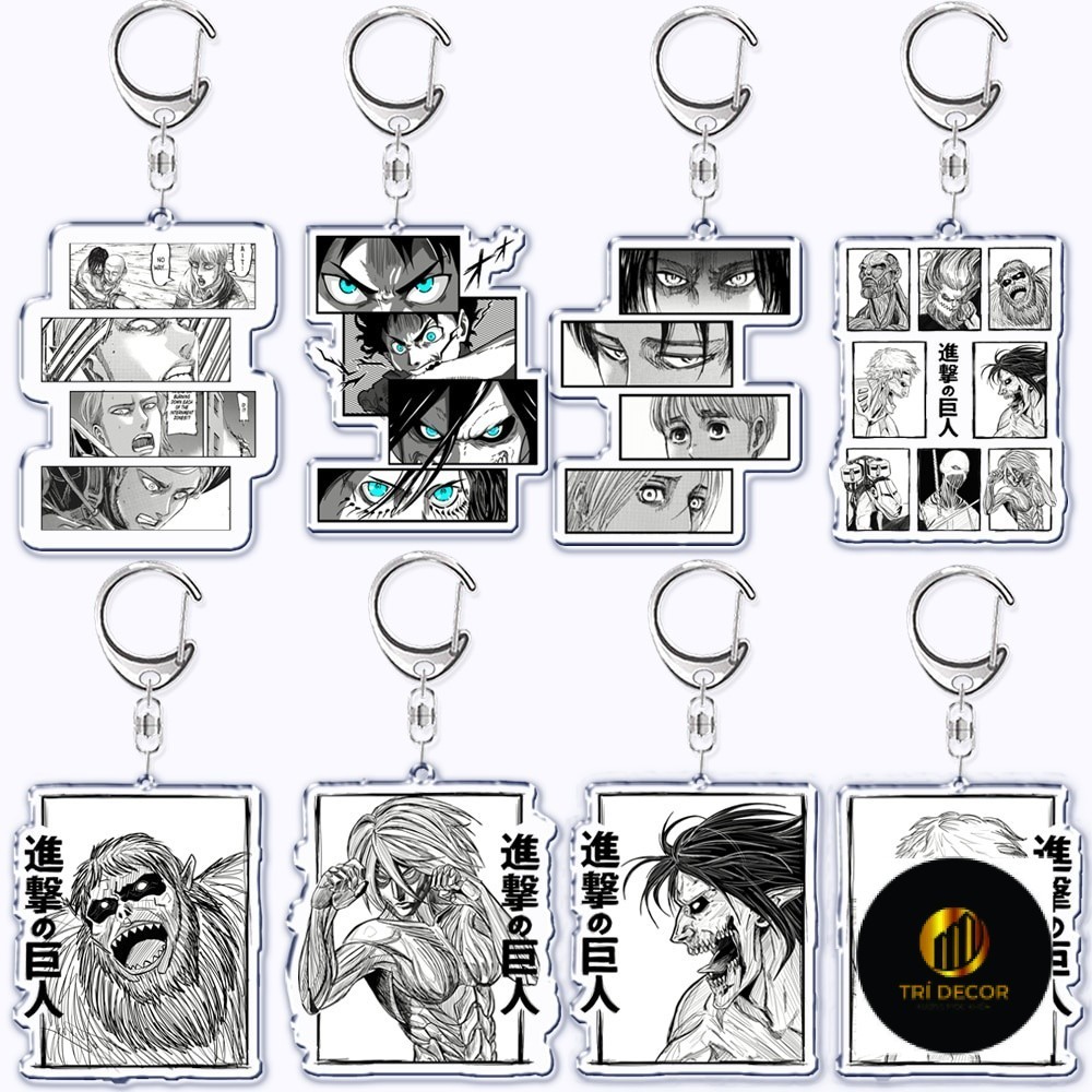 พวงกุญแจอนิเมะ Attack on Titan Eren Titan Attack, War on Titan, Armored Titan, Beast Titan