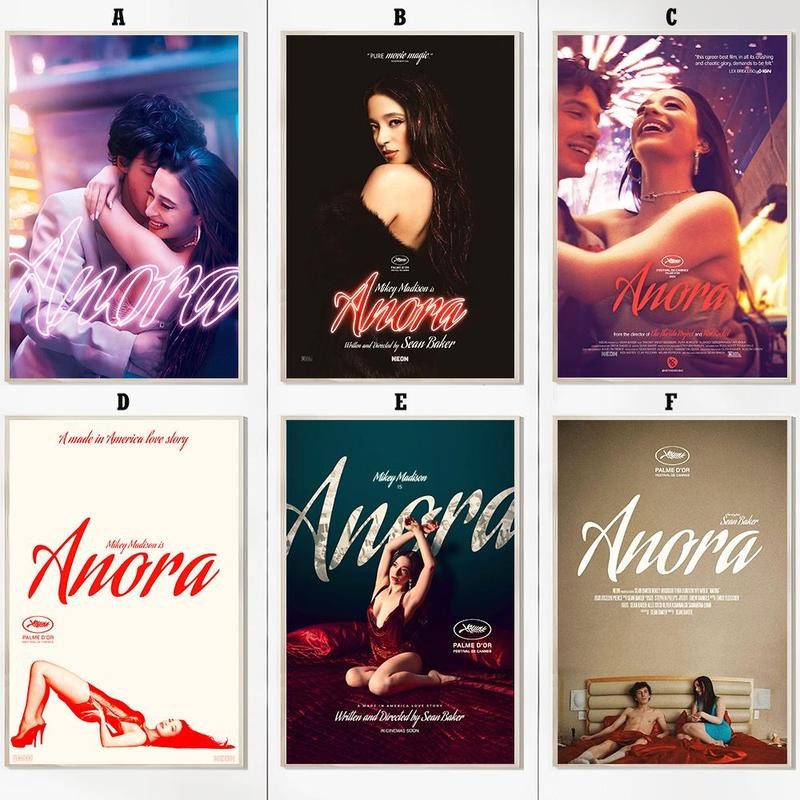 Anora(2024)โปสเตอร์ภาพยนตร์ Anora Art Prints ภาพยนตร์ตกแต่งบ้านของขวัญพัดลมภาพยนตร์