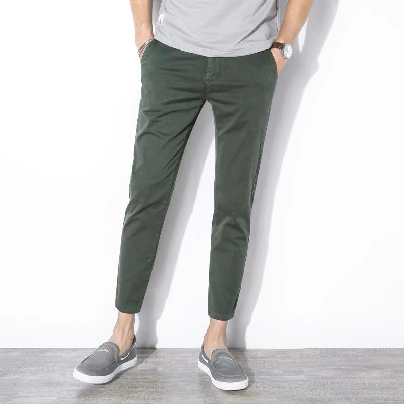 กางเกงขายาวชิโน่ ผ้ายืด ทรงกระบอกเล็ก (Slim-fit) by Normal Boy