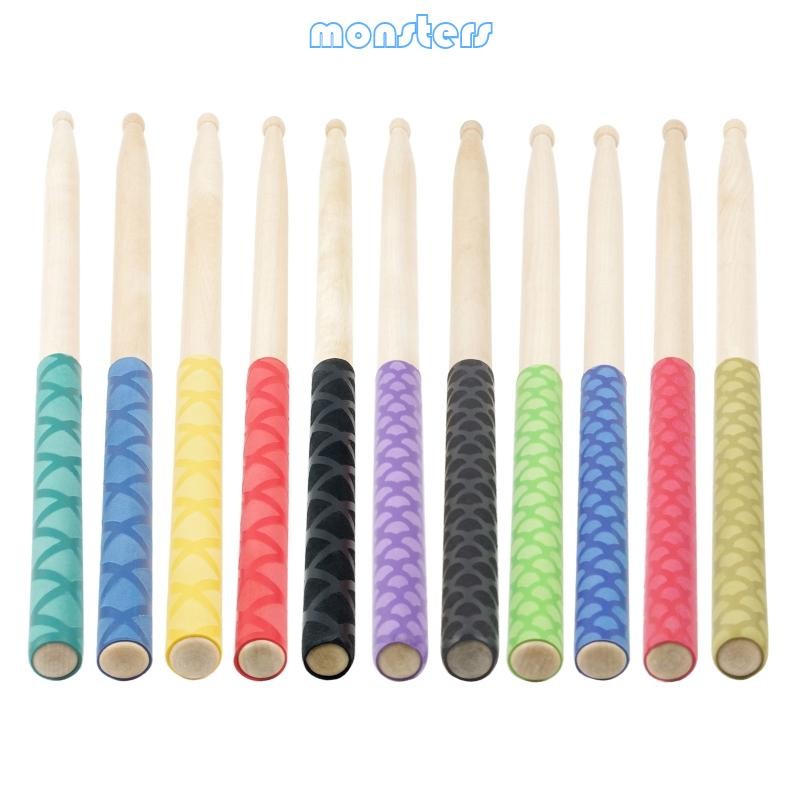 Mon 1 คู่ Anti-Slip Drum Stick ความร้อนหด Tube Wraps สําหรับ 7A 5A 5B 7B Drumsticks