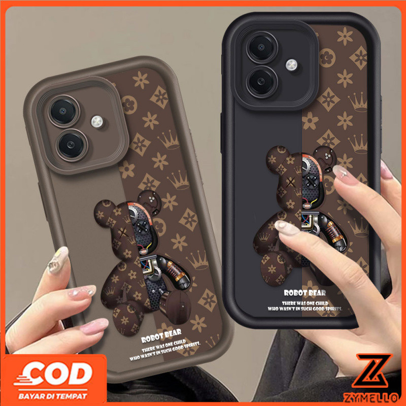 เคสสำหรับ Redmi A3 13C 14C Note 13 Pro Note 14 Pro Xiaomi 14T POCO C75 POCO C61 เคสโทรศัพท์ TPU กันกระแทก ลายการ์ตูนหมี