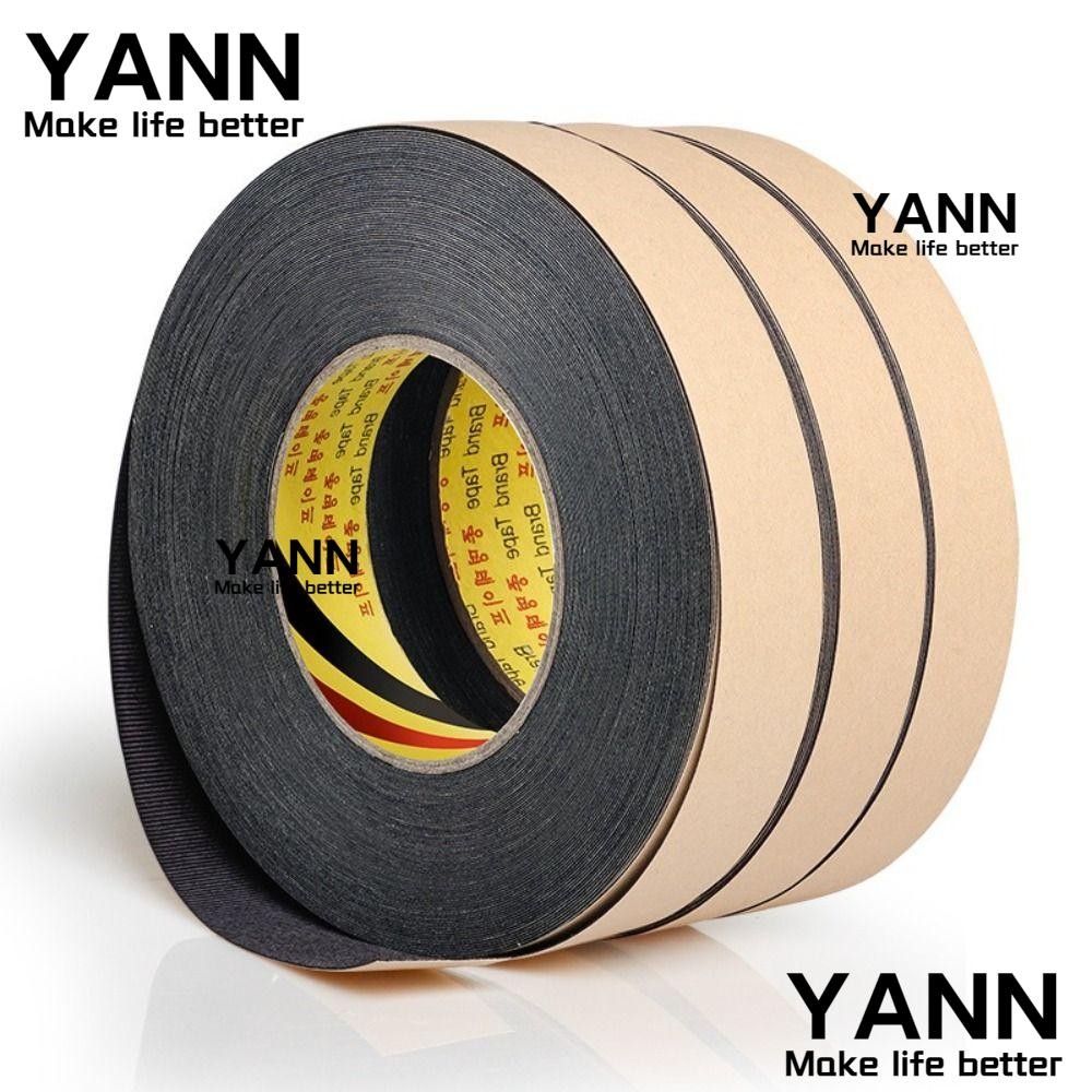 Yann1 ที่คาดผมแถบเหนียว, เทปริบบิ้น Grosgrain สีดําแบบมีกาวในตัว, 25 หลา DIY อุปกรณ์เสริมผม