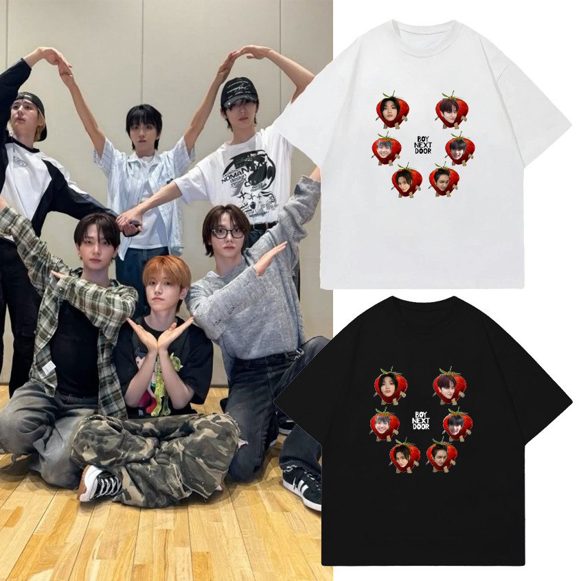 Hot เสื้อยืด BOYNEXTDOOR ผ้าคอตตอน  ลายสวย ผ้าดี สวมใส่สบาย เสื้อยืด unisex SIZE S-5XL #BND03