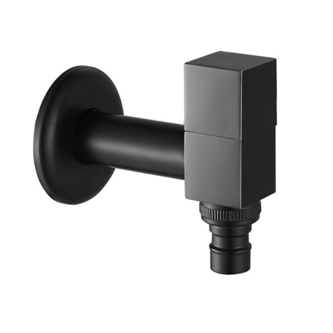 Black Faucet Single Cold Wall Mounted Black Faucet Pedestrian Arcade Faucet Balcony Faucet