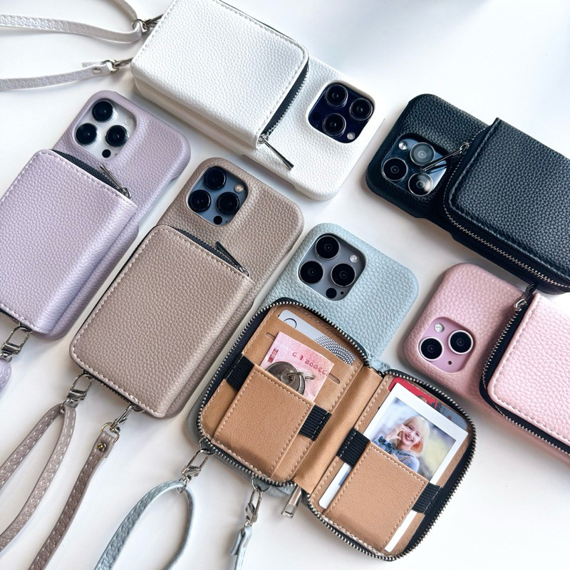 [i17] พร้อมส่ง👝 E2S31 เคสกระเป๋าสะพายซิปใส่บัตร(2) ใส่ของจุกจิกได้💶 ใช้แทนกระเป๋าได้ สำหรับ iPhone เคสไอโฟน 16Promax