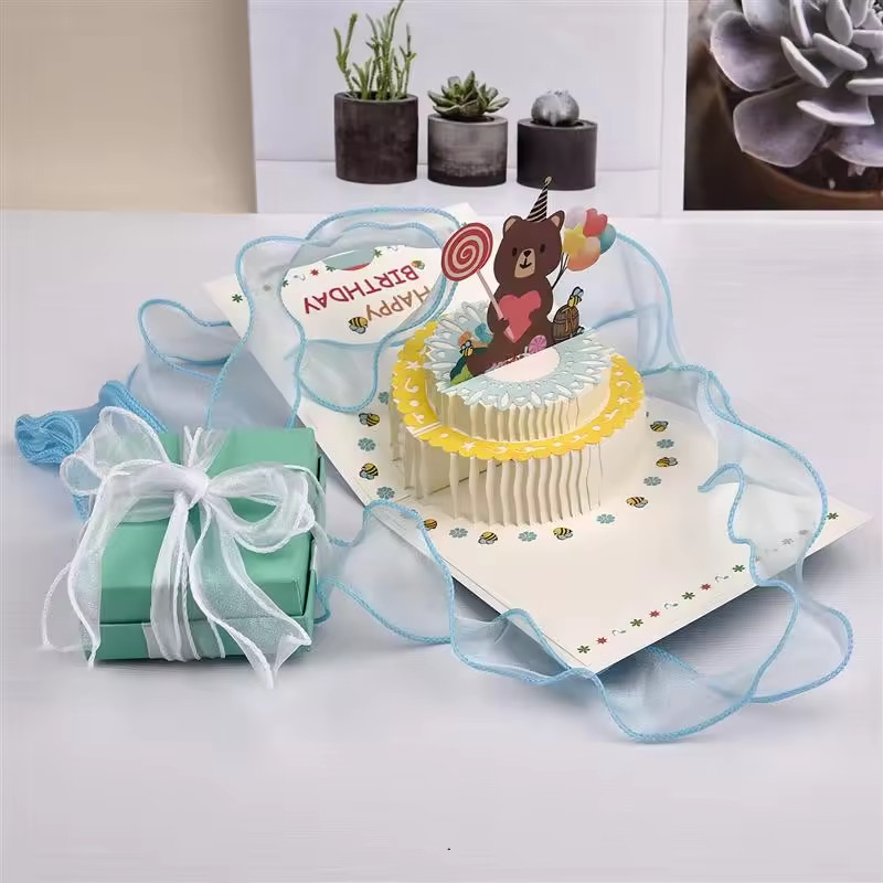 COZII ริบบิ้นผ้าโปร่ง ริบบิ้นคลื่น หน้ากว้าง4cm ยาว10m ริบบิ้นผ้าแก้ว ริบบิ้นห่อเค้กDIY - 4