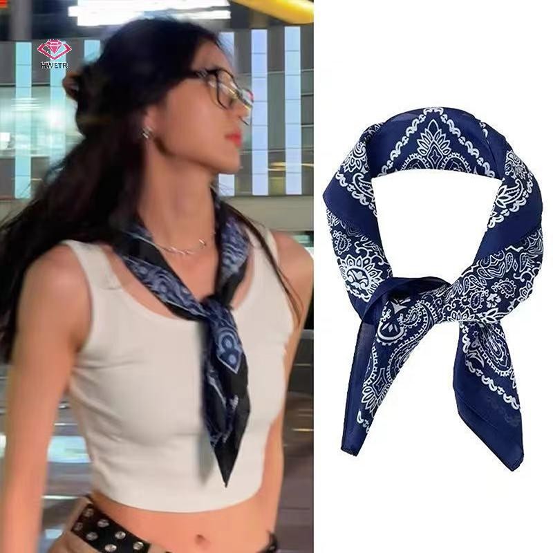 Hwetr แฟชั่นหรูหรา 70 ซม.ซาตินสแควร์ผ้าพันคอผ้าไหมสําหรับผู้หญิงผมมือ Neckerchief ข้อมือ Hijab Wraps Lady ผ้าคลุมไหล่ริบบิ้นใหม่