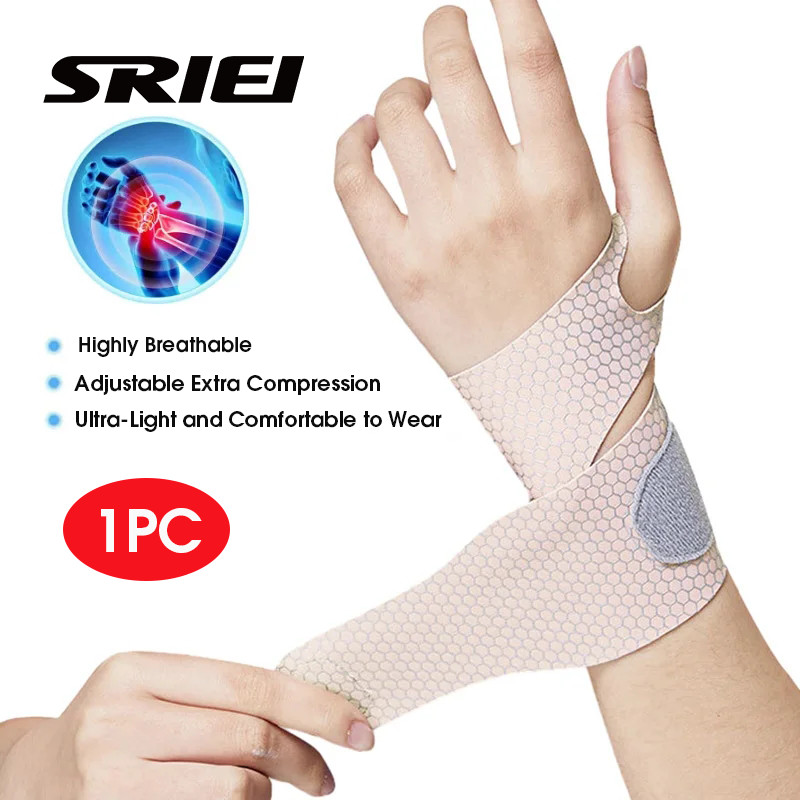 SRIEI สายรัดข้อมือปรับได้ Slim รองรับข้อมือ ลดปวด บรรเทาอาการ Tenosynovitis และโรคข้ออักเสบ