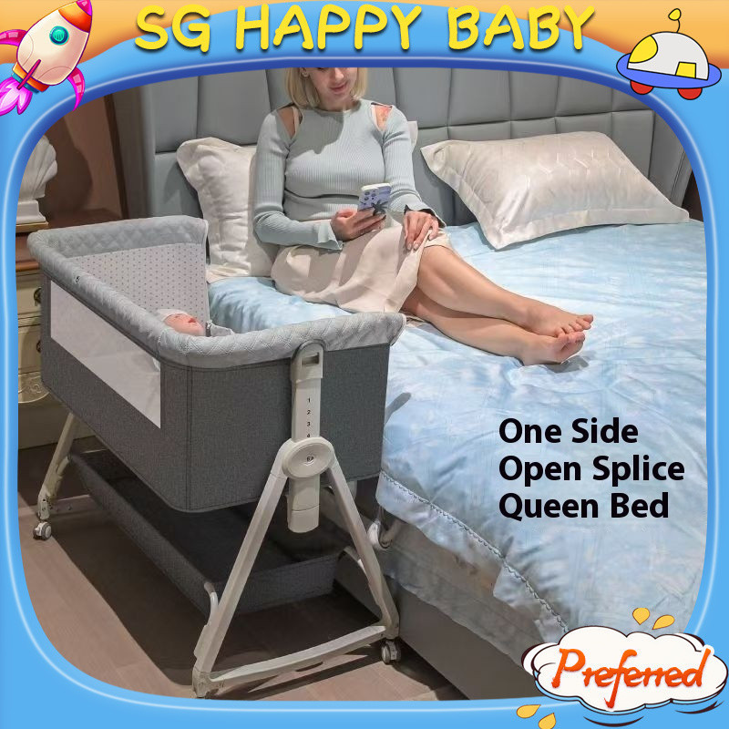 สจ มีความสุข ที่รัก[เปลเด็ก] มัลติฟังก์ชั่พับเปลเด็กที่ถอดออกได้แบบพกพาทารกแรกเกิดเปลเตียงยุโรปเด็กเปลประกบเตียงให 26676490096 ซี1วีซี