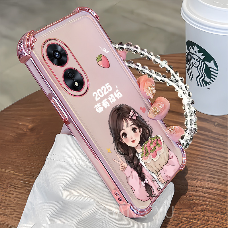 เคส OPPO A17 A17K A18 A38 A58 A78 4G 5G A98 A97 เคสโทรศัพท์สําหรับใหม่ซิลิโคนสี่มุมป้องกันการตก MFN