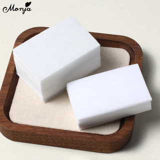 Monja Lint-Free Cotton ยาทาเล็บ เช็ดแห้งสําลีแผ่นทิ้งผ้าเช็ดทําความสะอาด ทําความสะอาด เล็บออกแบบ