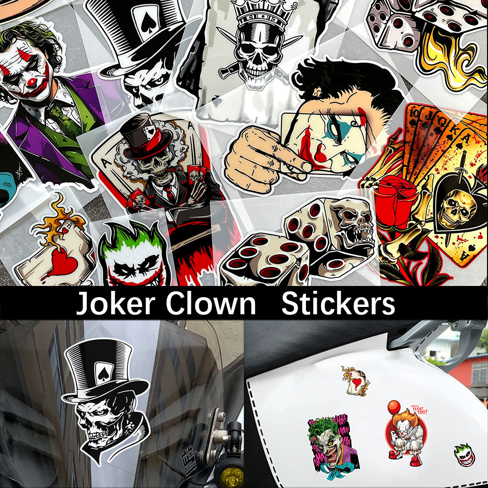 Joker มอไซ สกูตเตอร์ สะท้อนแสง สติ๊กเกอร์ ตกแต่งรถ หมวกกันน๊อค กันน้ำ ชุดสี Kawasaki  Vespa Pcx