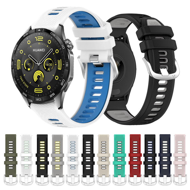ทนทานสบายสายซิลิโคนแบบสปอร์ตสําหรับนาฬิกา Huawei GT6 GT5 GT4 41 มม.GT3 GT2 42 มม.46 มม.GT3 Pro Watch4 Watch3
