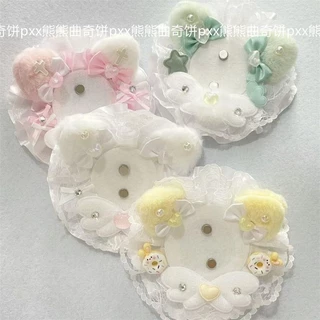 หูตกแต่ง DIY วัสดุเสริม พัดลมลูกไม้ฝาครอบบัตรแฮนด์เมดอุปกรณ์เสริม