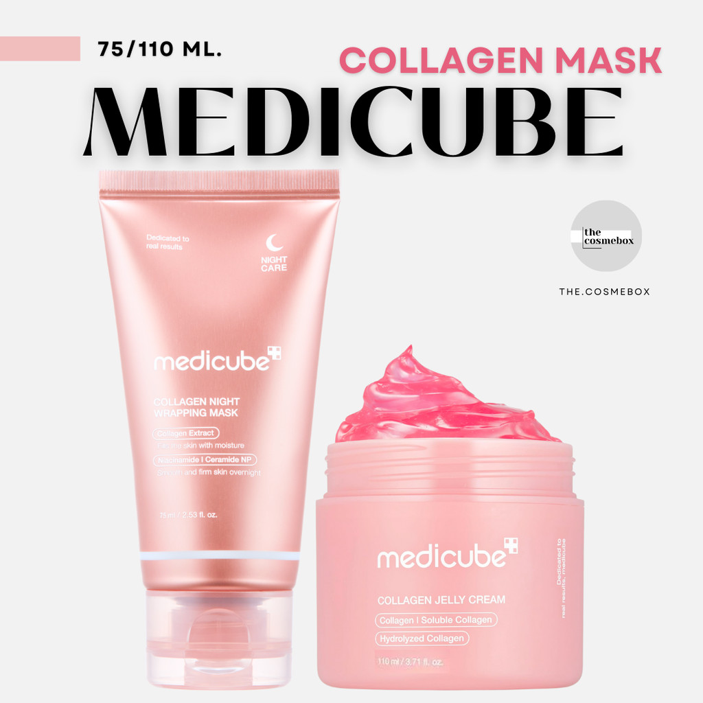MEDICUBE Collagen Night Wrapping Mask 75 ml./ Cream 110 ml.