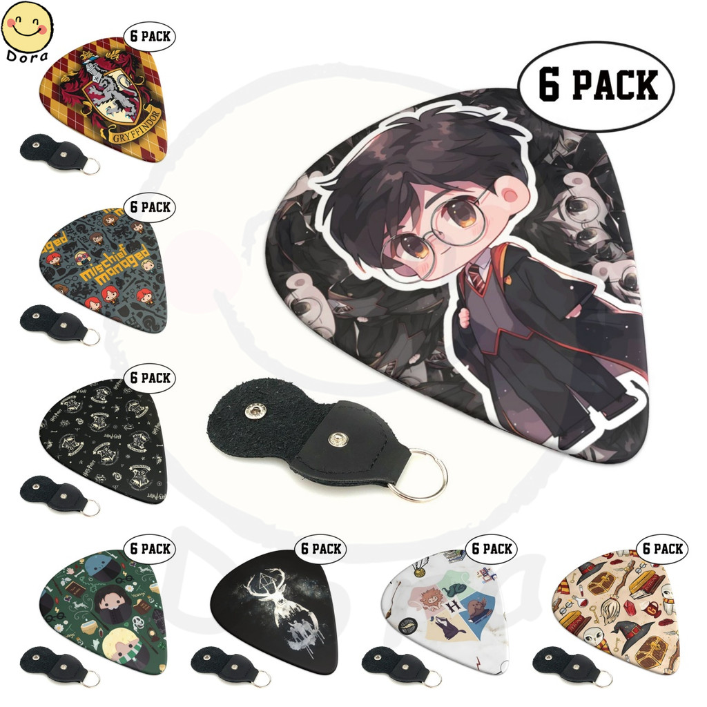 ปิ๊ก Harry Potter 6 แพ็ค 0.71 มม. สําหรับเบส ไฟฟ้า อะคูสติก ของขวัญไม่ซ้ํา