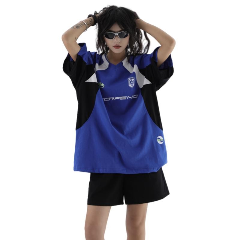 CLIFF แขนสั้น แขนสั้นพิมพ์ลาย ยอดนิยมสไตล์อเมริกัน กีฬาระบายอากาศ แฟชั่น ชุดคู่รัก - รูปที่ 2