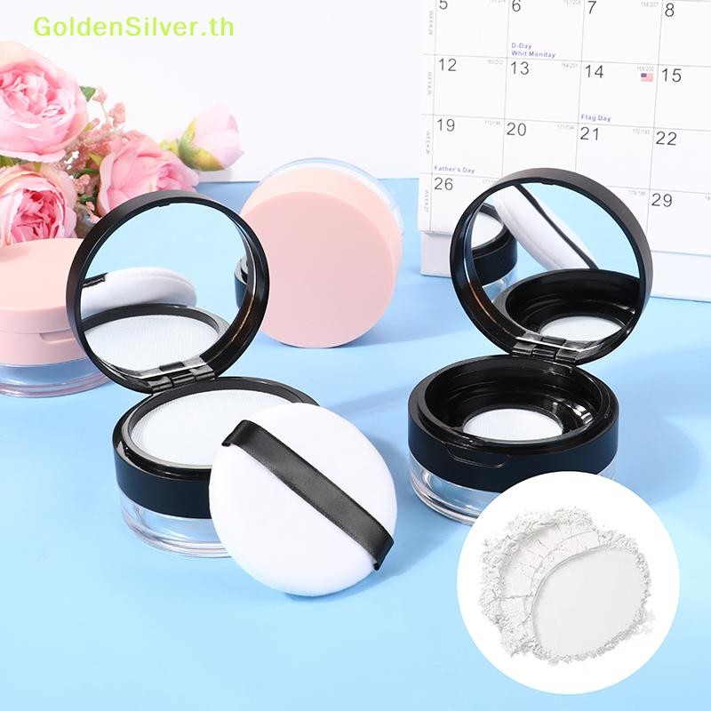 GoldenSilver 20g Empty Air Cushion Puff Box With Puff Mirror Big Or Small Elastic Mesh Portable Makeup Case Container For Loose TH