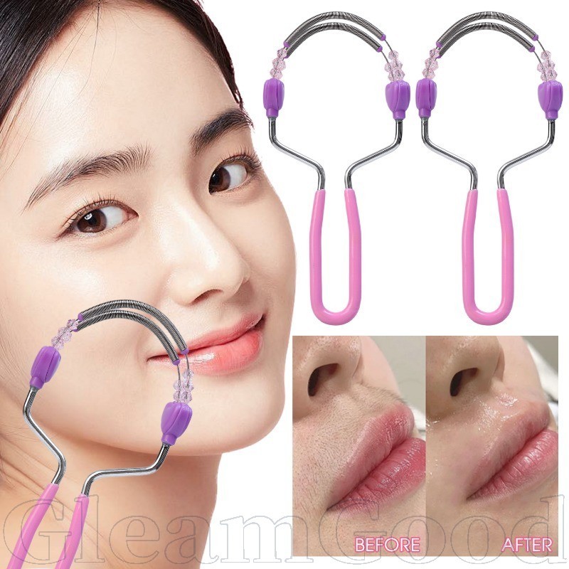 เครื่องกําจัดขนบนใบหน้าแบบสปริงแอ็คชั่นแบบพกพา | การก่อสร้างโลหะผสมคุณภาพสูงการออกแบบขนาดกะทัดรัดขนาด 11 ซม. สําหรับกําจัดขนริมฝีปาก/ชิน ที่แม่นยํา