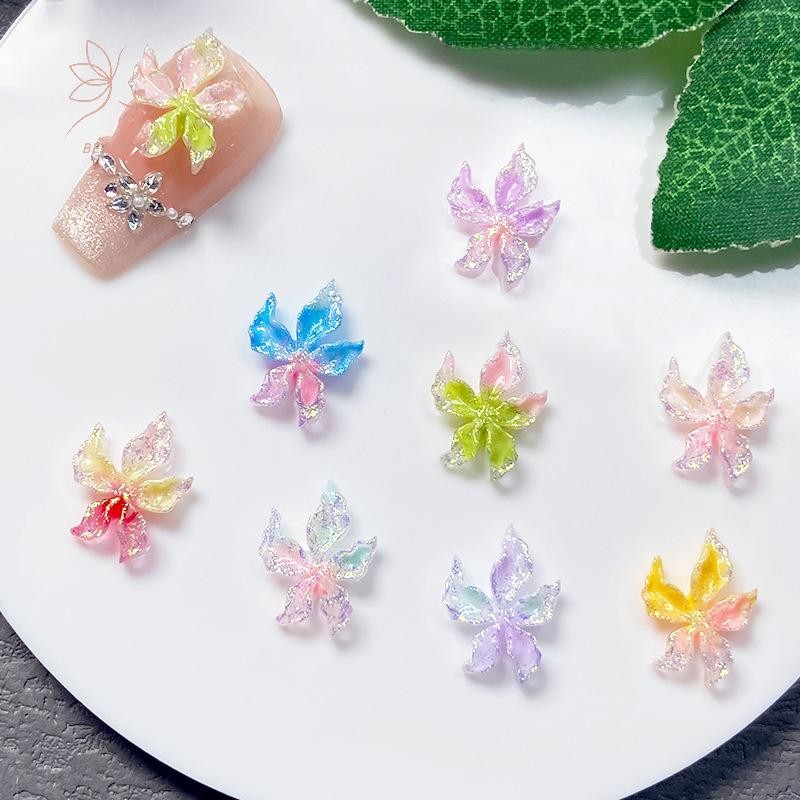 [maybeauty] 20 ชิ้นผสมเล็บเรซิ่นดอกไม้ที่มีสีสันเล็กๆเล็บ Charm Design Luminous Charms Rhinestones Diy Craft สําหรับเล็บ 3d ตกแต่ง {TH} ราคา ถูกที่สุด ดีลบีเคเค แกลเลอรีภาพที่ 3