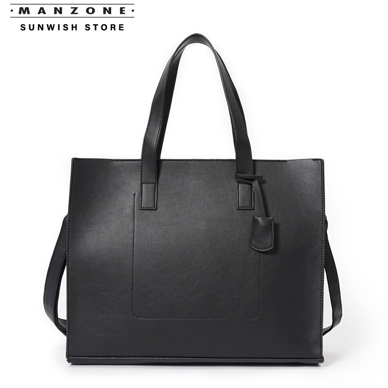 Sunwish XM-4045 ทนทาน Elegant Simple Design Vertical Tote Bag Man กระเป๋าแล็ปท็อปธุรกิจกระเป๋าเอกสาร