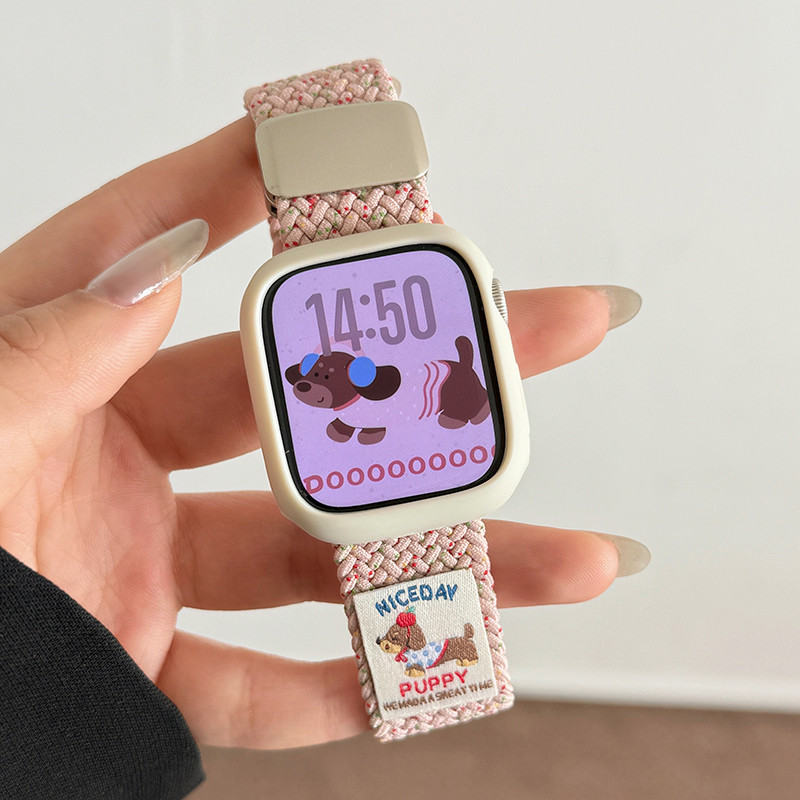 สายถักลายการ์ตูนน่ารัก + เคสสำหรับ Xiaomi Redmi Watch 5 4 3 Active Smartwatch Band สายรัดข้อมือไนลอน อุปกรณ์เสริมสายรัดข้อมือ Redmi Watch 5 Lite