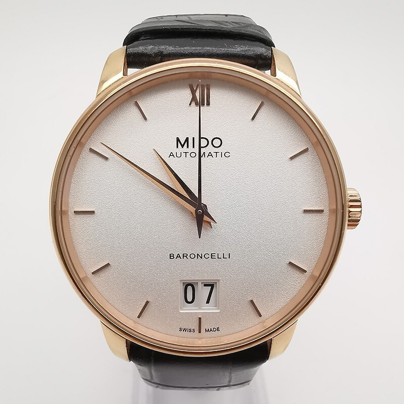 Mido Baroncelli Seriesm027.426.36.018.00 นาฬิกาข้อมือ เส้นผ่าศูนย์กลาง 40 มม. สําหรับผู้ชาย
