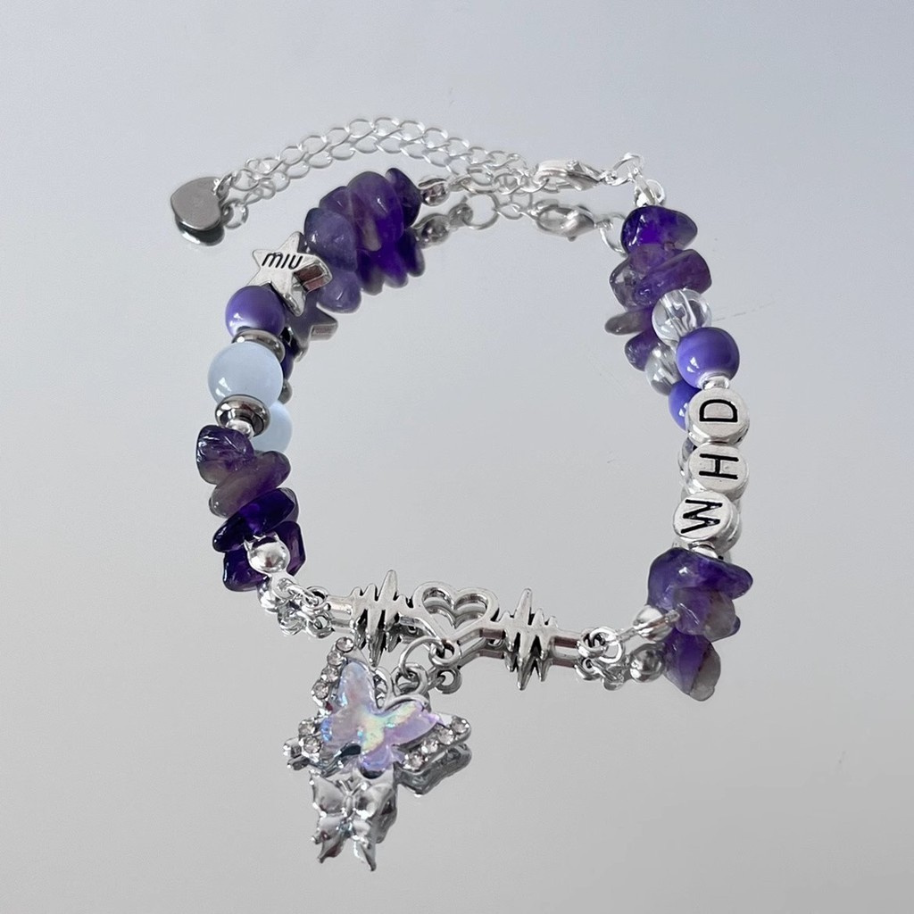 Wang Crane สร้อยข้อมือลูกปัด รูปผีเสื้อ Dylan Wang หรูหรา