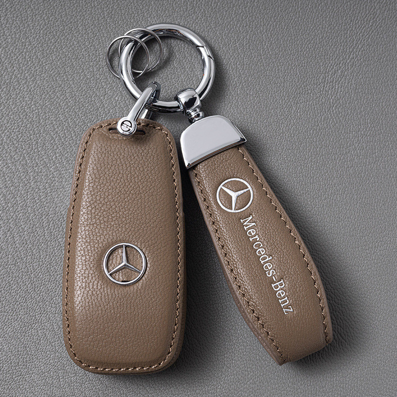 Mercedes-benz เคสกุญแจรีโมทรถยนต์หนังแกะ สําหรับ C200L C-Class C260L E300L A180L A-Class E-Class GLC GLA CLA