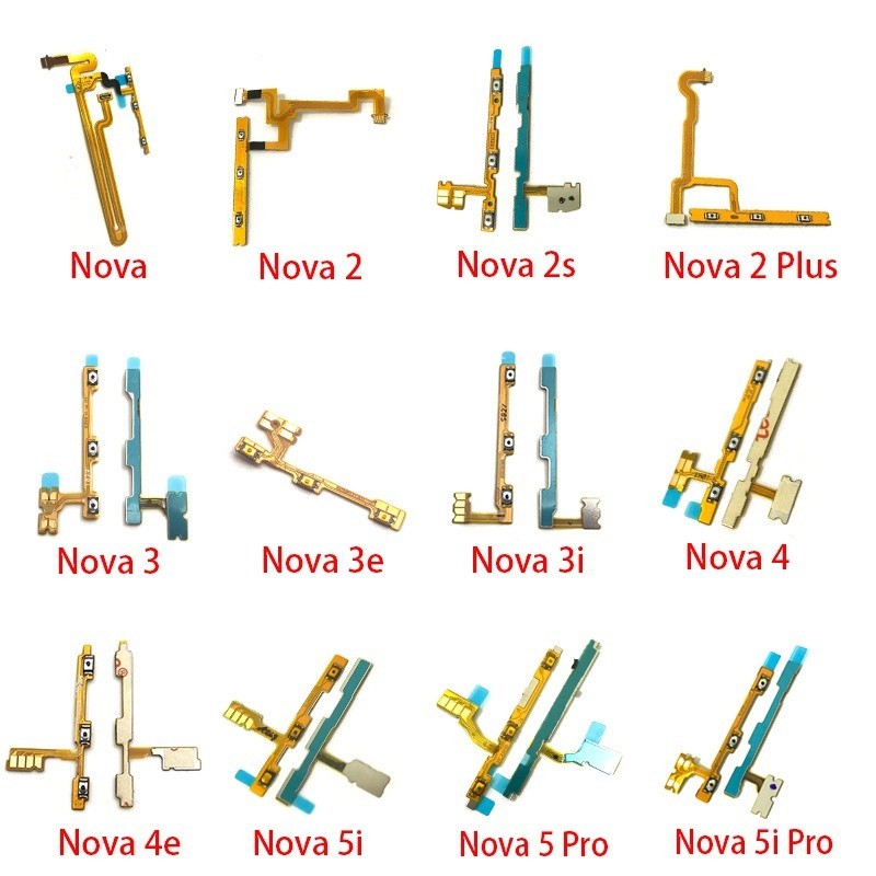 XU3U & Power สวิทช์เปิด/ปิดปุ่มปรับระดับเสียงปุ่ม Flex สําหรับ Huawei Nova 2 Plus 2S 3 3i 3e 4e 5 5i