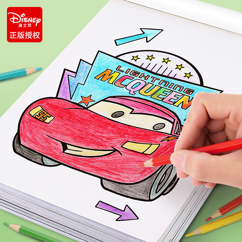 สมุดสีเด็ก (ชุด6เล่ม) สอนคำศัพท์ สมุดระบายสี Disney รูปที่ 7