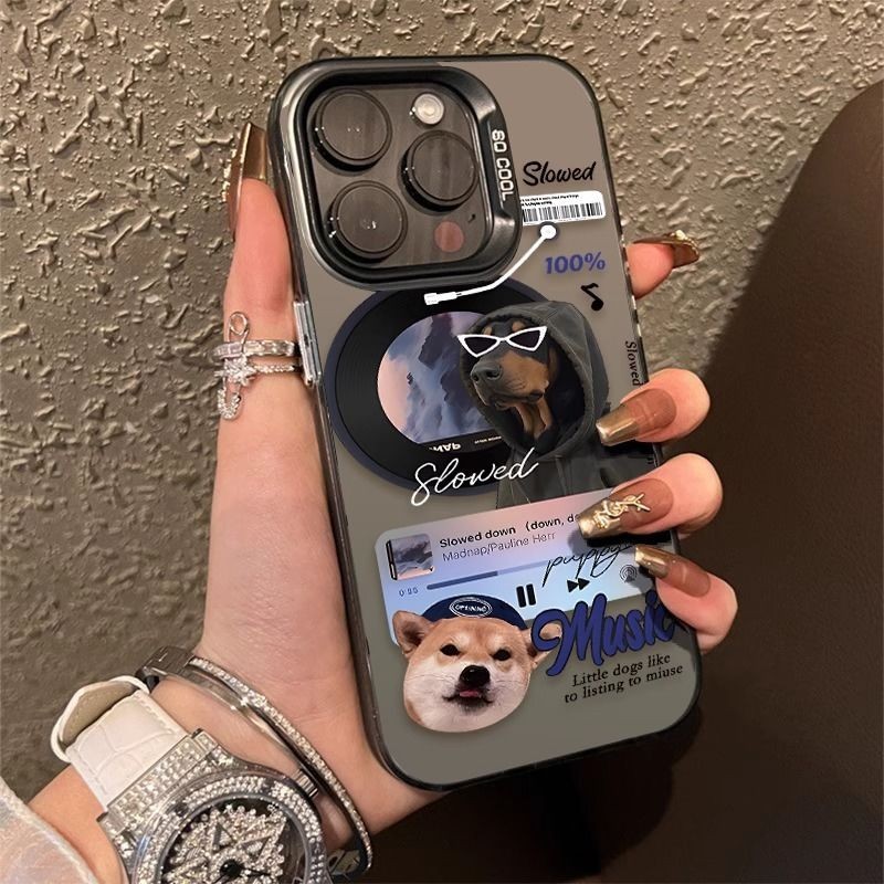บันทึกสุนัขเย็น Apple 15/16promax เคสโทรศัพท์ Iphone14/13/12/11 บุคลิกภาพสร้างสรรค์ 7/8plus นุ่ม Xsmax เคสโทรศัพท์ป้องกันการตกและสกปรก