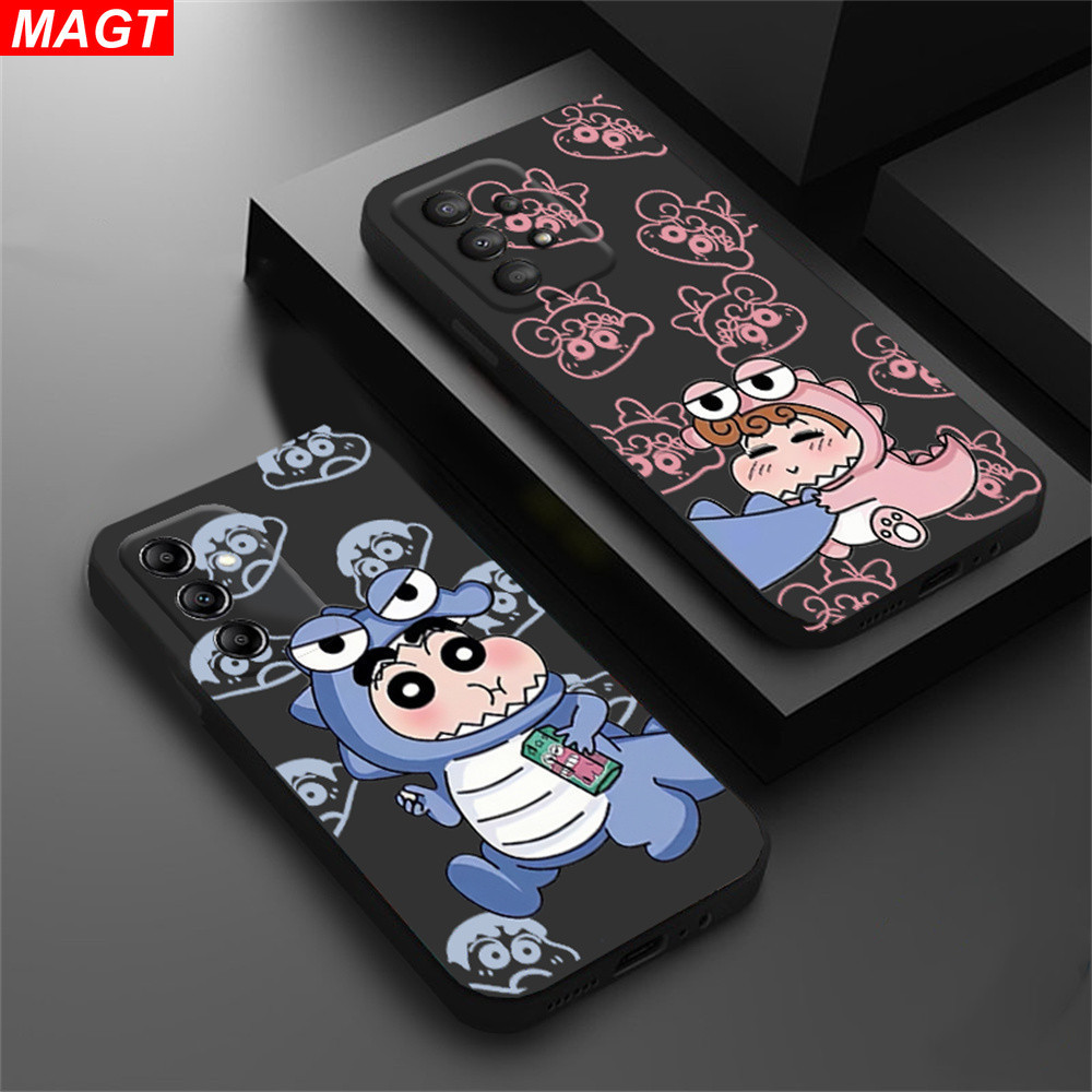 เคสโทรศัพท์มือถือ ลายการ์ตูนไดโนเสาร์น่ารัก สําหรับ Samsung A54 A05S A15 A24 A14 M23 A04S A13 A03S A23 A53 A73 A33 A22 A21S A12 A11 A51 A10 A30 A50 A52 A20S A10S M12 J4 Plus J7
