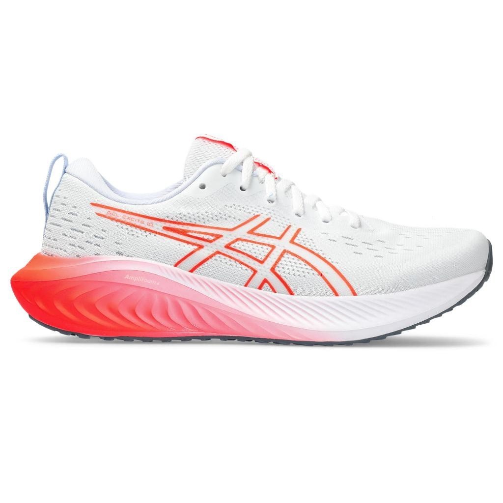 Asics: gel-Excite 10 รองเท้าวิ่ง สีขาว สีแดง สําหรับผู้ชาย