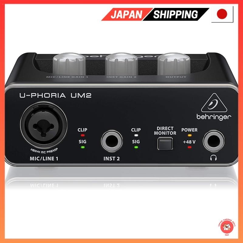 【ส่งตรงจากญี่ปุ่น】Behringer อินเตอร์เฟซเสียง Usb 2 เอาท์พุต 1 ช่อง Um2 U-Phoria สีดํา 2 ช่อง
