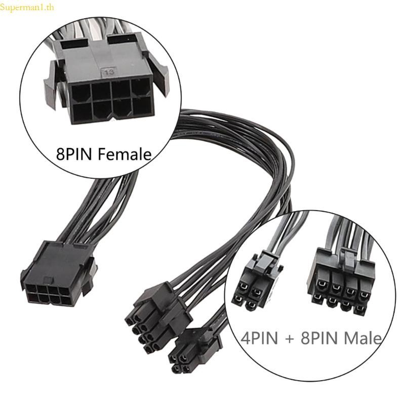 อะแดปเตอร์แปลงสายเคเบิ้ล CPU PCIe 8Pin to 8+4Pin