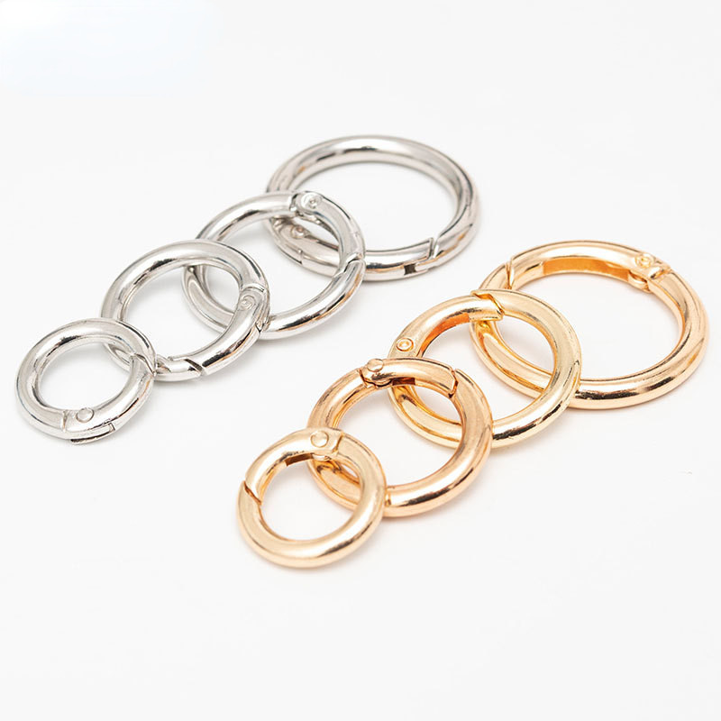 10pcs/pack diy กระเป ๋ าอุปกรณ ์ เสริมฮาร ์ ดแวร ์ โลหะเปิดแหวนฤดูใบไม ้ ผลิหัวเข ็ มขัดโลหะผสมสังกะสีวงกลมหัวเข ็ มขัดแหวนหญิงกระเป ๋ า Hook อุปกรณ ์ เสริม